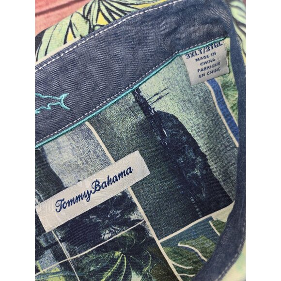 Tommy Bahama 3XL Mens Hawaiian Print Short Sleeve Button-Up Shirt - Picture 5 of 6